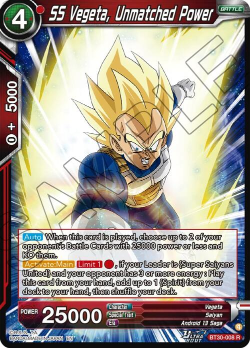 SS Vegeta, Unmatched Power Frente