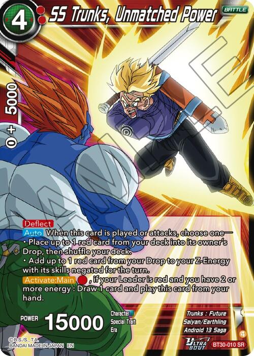 SS Trunks, Unmatched Power Card Front