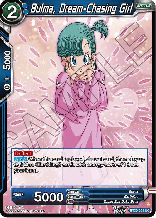 Bulma, Dream-Chasing Girl Card Front