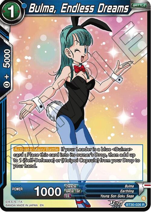 Bulma, Endless Dreams Card Front