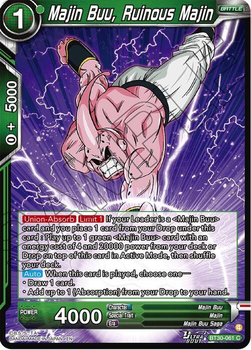 Majin Buu, Ruinous Majin Card Front