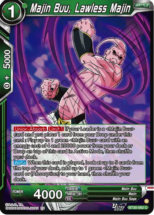 Majin Buu, Lawless Majin Card Front