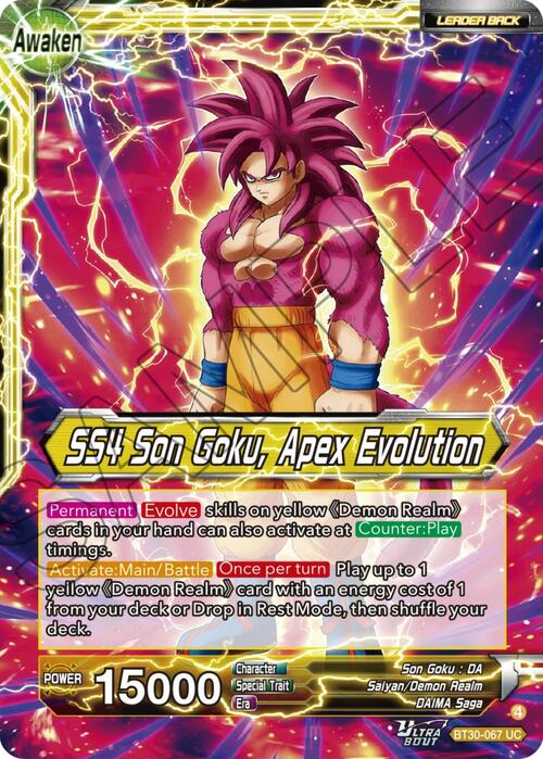 SS4 Son Goku (Mini) // SS4 Son Goku, Apex Evolution Card Front