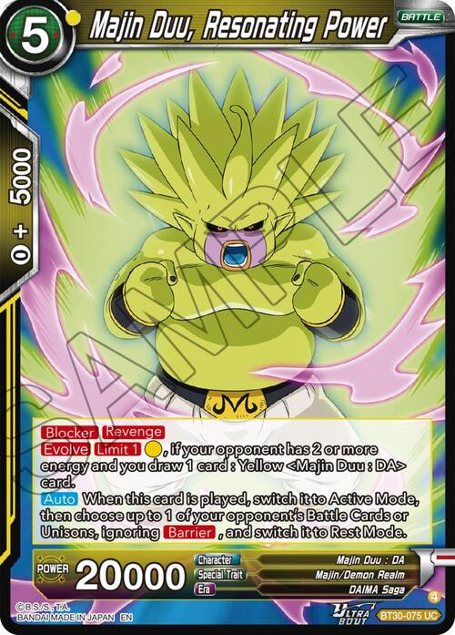 Majin Duu, Resonating Power Frente