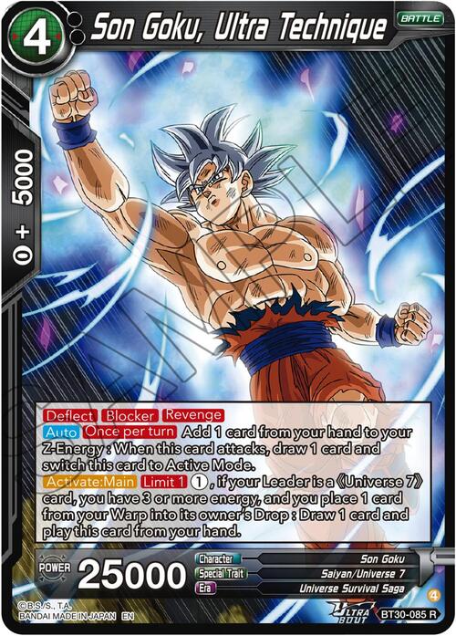 Son Goku, Ultra Technique Card Front
