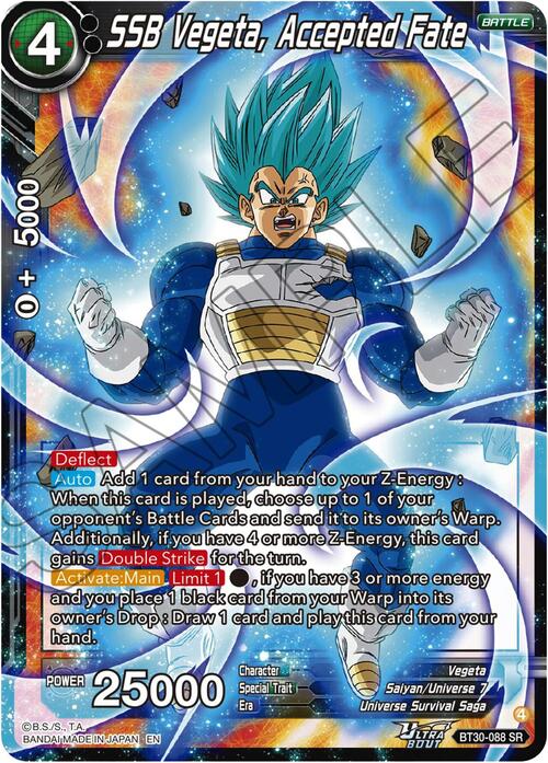 SSB Vegeta, Accepted Fate Frente