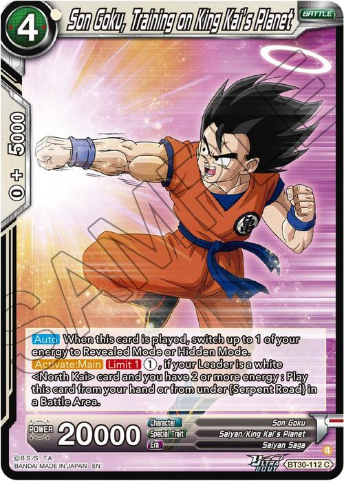 Son Goku, Training a King Kais Planet Card Front