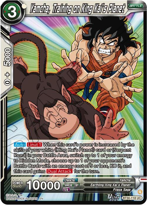 Yamcha, Training on King Kais Planet Card Front