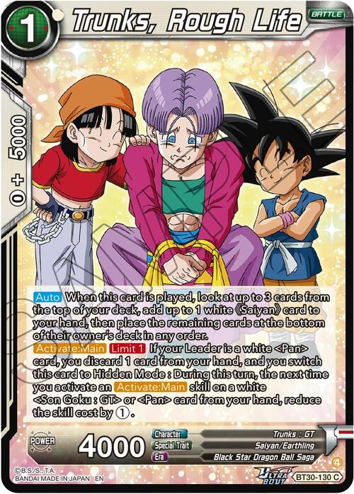 Trunks, Rough Life Card Front