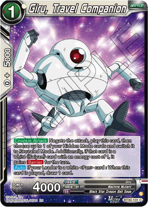 Giru, Travel Companion Card Front