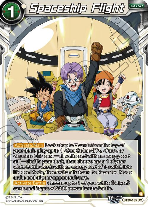 Spaceship Flight Card Front