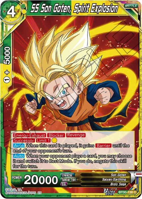 SS Son Goten, Spirit Explosion Card Front