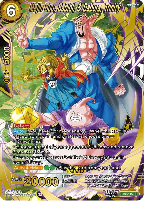 Majin Buu, Babidi, & Dabura, Trinity Card Front