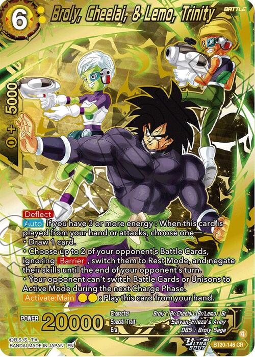 Broly, Cheelai, & Lemo, Trinity Card Front