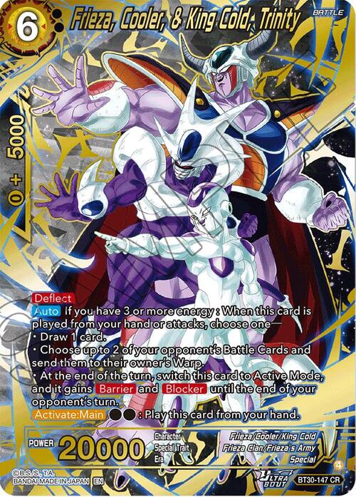 Frieza, Cooler, & King Cold, Trinity Card Front