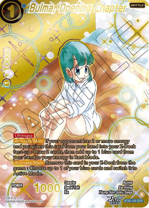 Bulma, Opening Chapter Card Front