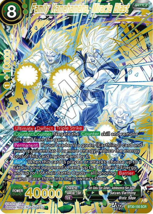 Family Kamehameha, Miracle Blast Card Front