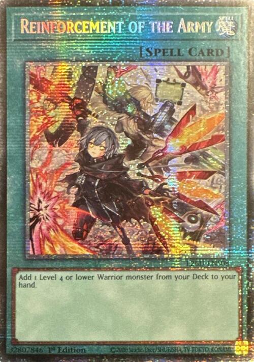 Reinforcement of the Army Card Front