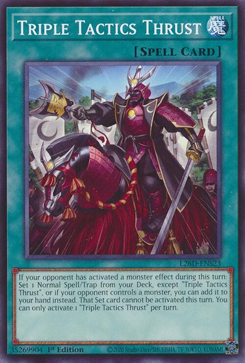 Triple Tactics Thrust Card Front