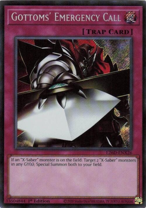 Gottoms' Emergency Call Card Front