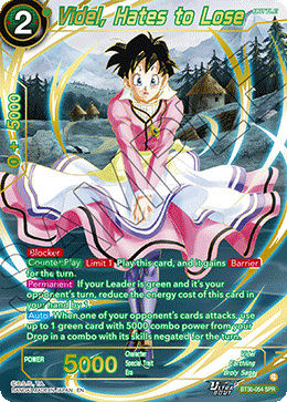 Videl, Hates to Lose Card Front