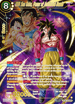 SS4 Son Goku, Power of Awakened Bonds Card Front