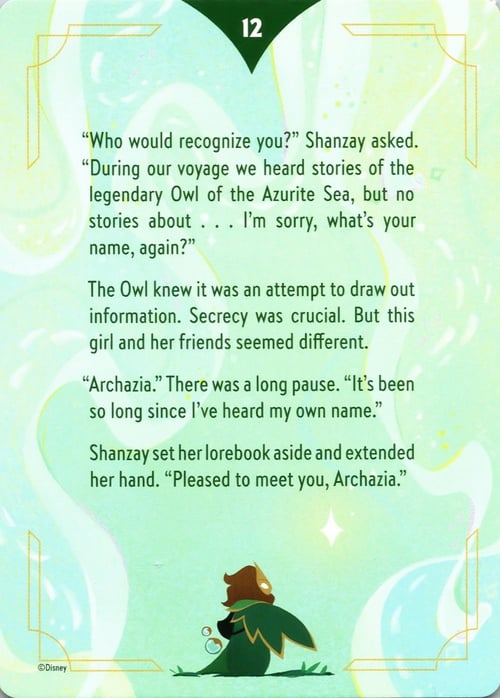 Archazia's Island - Lore Puzzle Story Insert Card Front