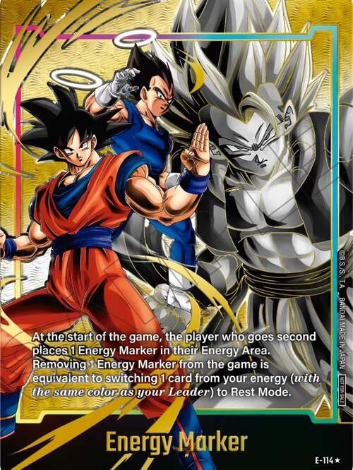 "Goku & Vegeta" Energy Marker Card Front