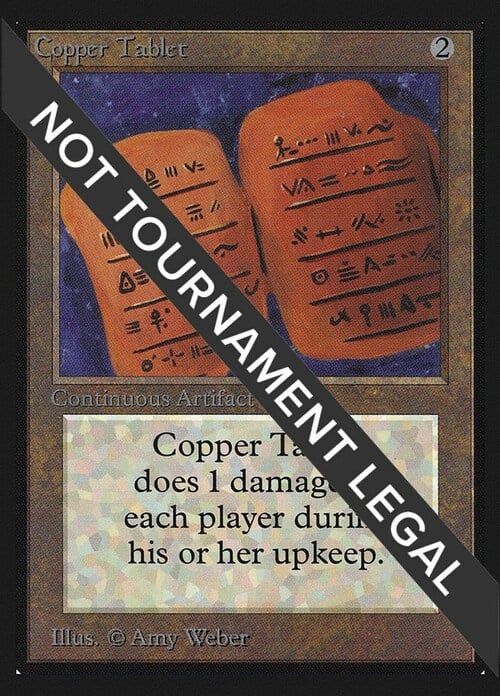 Copper Tablet Card Front