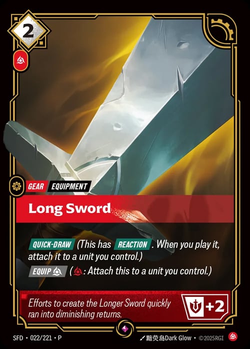 Long Sword Card Front