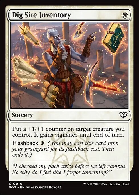 Dig Site Inventory Card Front