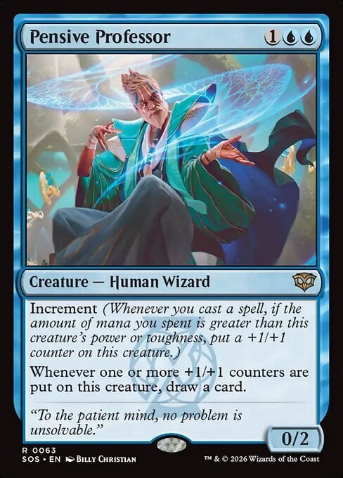 Pensive Professor Card Front