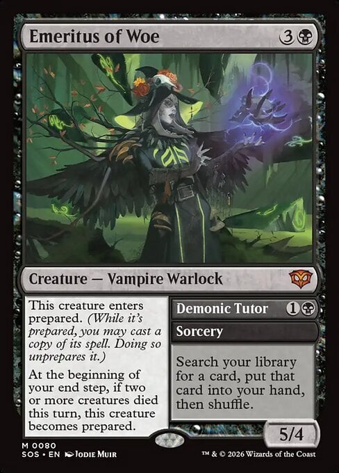Emeritus of Woe // Demonic Tutor Frente