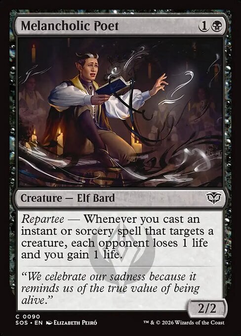 Melancholic Poet Card Front