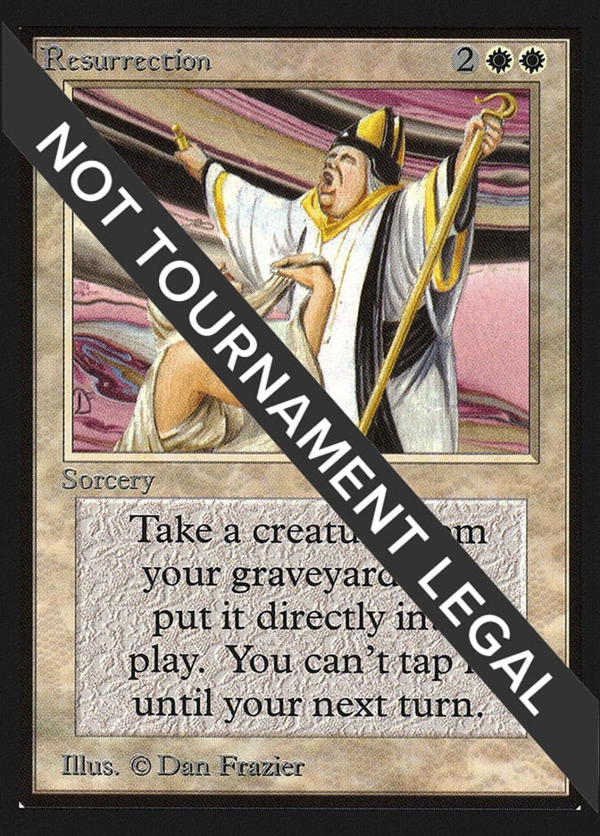mtg resurrection cards - Beta - English return that card to the battlefield under its owners control at the beginning of the next end step Resurrection - Revised Edition -