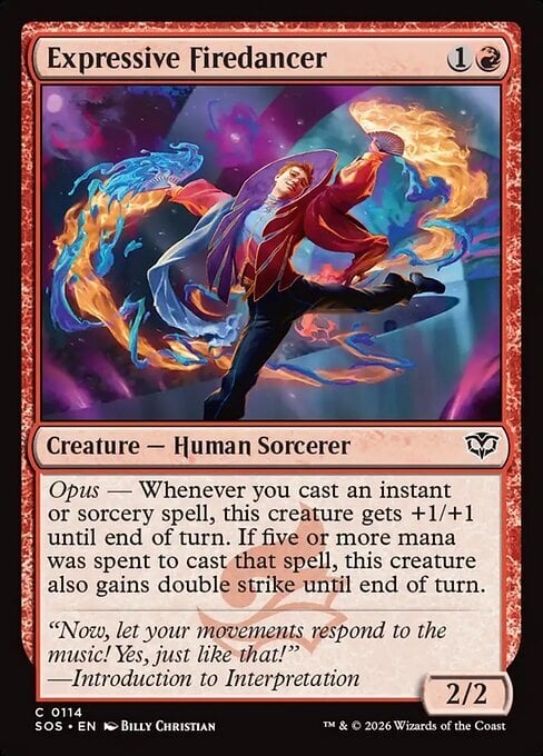 Expressive Firedancer Card Front