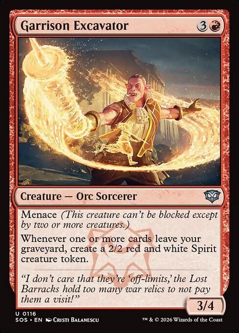 Garrison Excavator Card Front