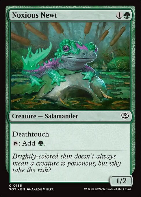 Noxious Newt Card Front