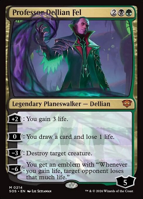 Professor Dellian Fel Card Front