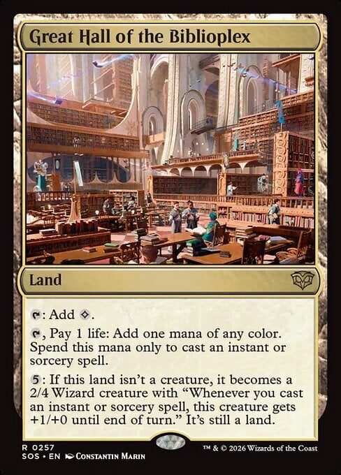 Great Hall of the Biblioplex Card Front