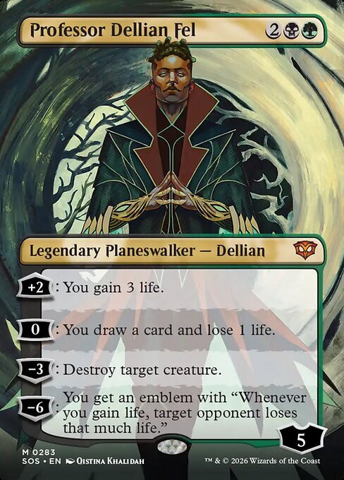 Professor Dellian Fel Card Front