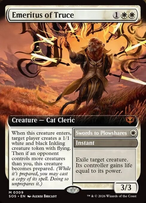 Emeritus of Truce // Swords to Plowshares Frente