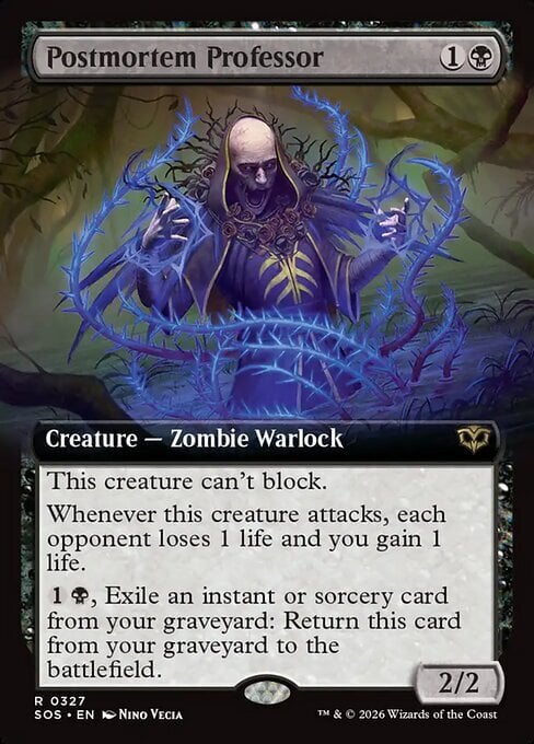 Postmortem Professor Card Front