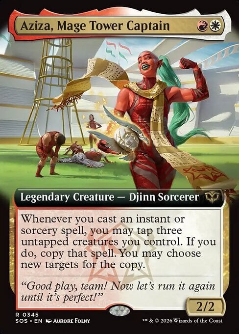 Aziza, Mage Tower Captain Card Front