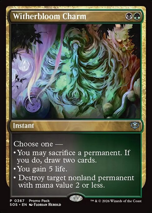 Witherbloom Charm Card Front