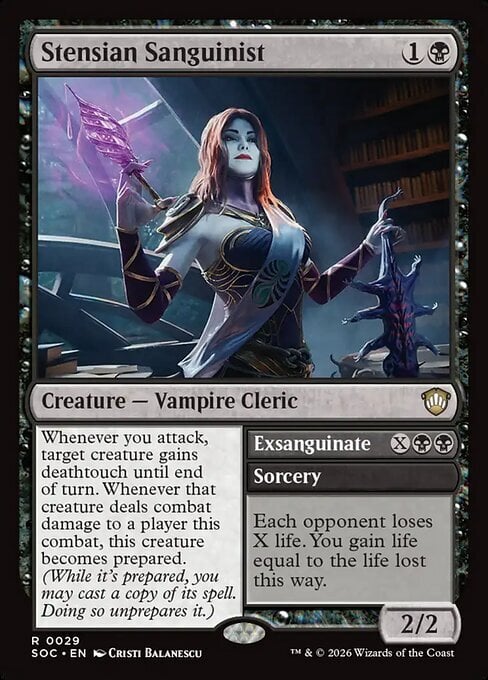 Stensian Sanguinist // Exsanguinate Card Front