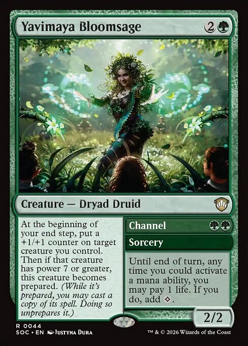 Yavimaya Bloomsage // Channel Card Front