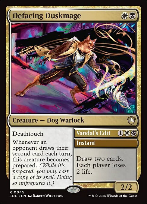 Defacing Duskmage // Vandal's Edit Card Front
