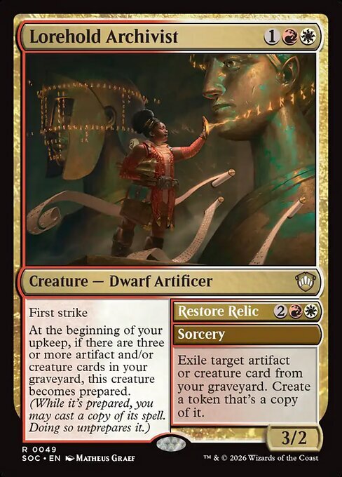 Lorehold Archivist // Restore Relic Card Front