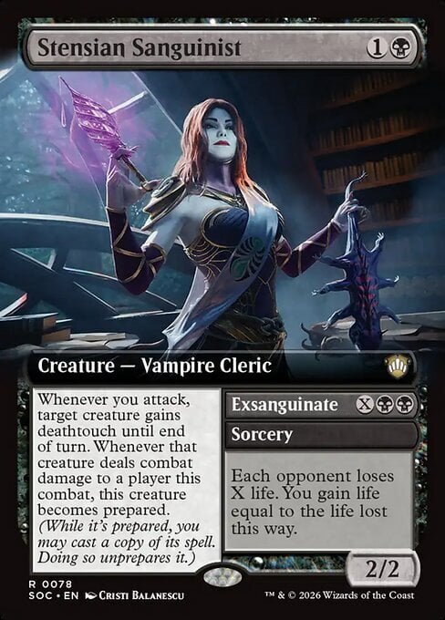 Stensian Sanguinist // Exsanguinate Card Front
